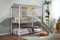 FOA - Twin / Twin Bunk Bed with Slide and Folding Table