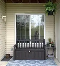 Outdoor Garden Deck Storage Bench, Benches Seat Patio Furniture