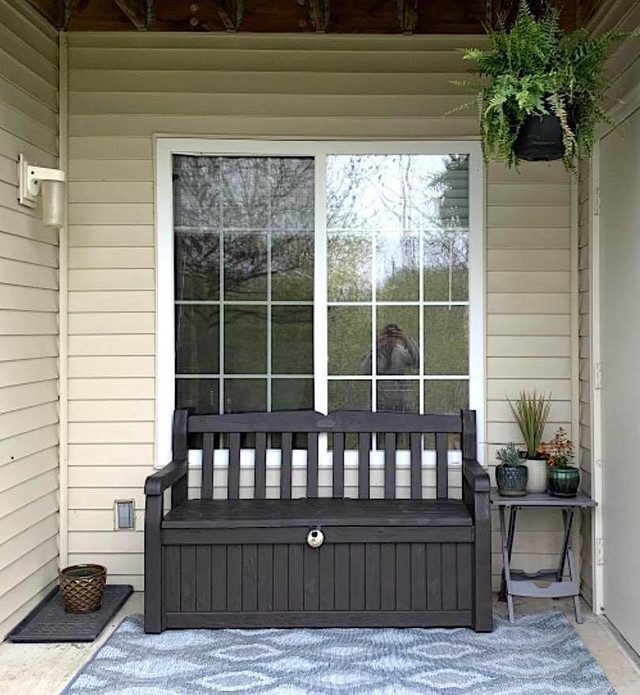Outdoor Garden Deck Storage Bench, Benches Seat Patio Furniture in Outdoor Tools & Storage