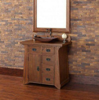 Pasadena 36 Single Bathroom Vanity with Wood Top ( Quartz also Available )