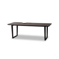 Wildon Home® 70.87" Black Solid wood  Dining Table