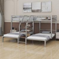 Mason & Marbles Airell Twin Over Twin Over Twin Bunk Bed