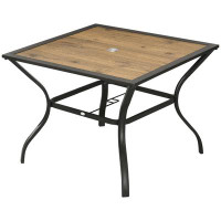 Red Barrel Studio Red Barrel Studio Garden Outdoor Dining Table For 4, Square Patio Table With PC Board Tabletop For Pat
