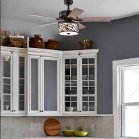 Ivy Bronx Low Profile Ceiling Fan With Lights