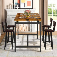 17 Stories Howey 4 - Person Counter Height Dining Set