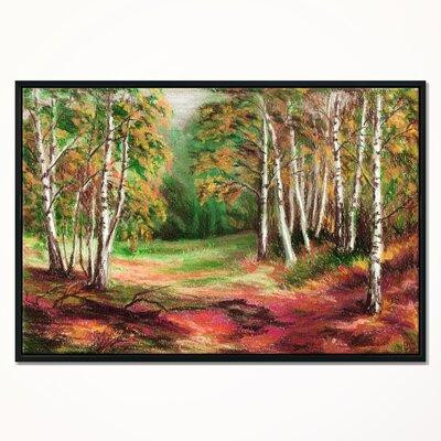 Made in Canada - East Urban Home 'Green Autumn Forest' Framed Oil Painting Print on Wrapped Canvas in Arts & Collectibles