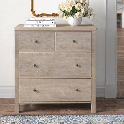 Laurel Foundry Modern Farmhouse Crawley Solid Wood 4 - Drawer Accent Chest in Dressers & Wardrobes