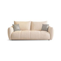 Hokku Designs 82.68" White 100% Polyester Standard Sofa