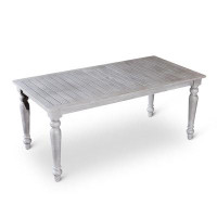 Rosalind Wheeler Rectangular Outdoor Dining Table (Silver Gray)