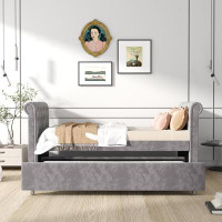 Alcott Hill Chrislynn Twin Size Upholstered Daybed With Trundle