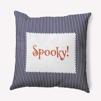 The Holiday Aisle® Halloween Spooky Ticking Accent Pillow
