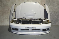 JDM Subaru Legacy Front Conversion B4 BE5 BH5 Bumper Headlights Fenders Hood Fogs Grill Nose Cut Front Clip 2000-2004