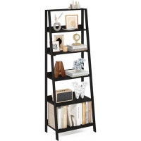 17 Stories 17 Storeys Ladder Bookcase Display Shelf, 6-Tier, Espresso