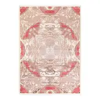 Isabelline Tyden Eclectic One-of-a-Kind Hand-Knotted Ivory/Pink Area Rug 6'1" x 8'9"
