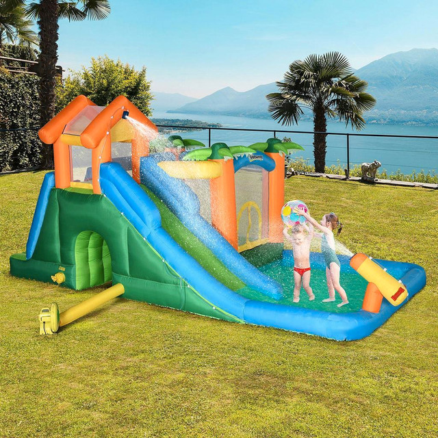 LARGE BOUNCE HOUSE INFLATABLE WATER SLIDE, SUMMER THEME JUMPING CASTLE in Toys & Games - Image 4