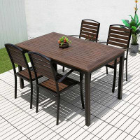 Wildon Home® Tables et chaises d'extérieur avec protection solaire anticorrosive pour l'extérieur et protection contre l