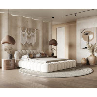 VIG Furniture Yolonda - Modern Off-white Fabric Bed