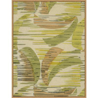 Bay Isle Home™ Delicate Deco Plant Pattern VII By Baxter Mill Archive Framed Canvas Wall Art Print