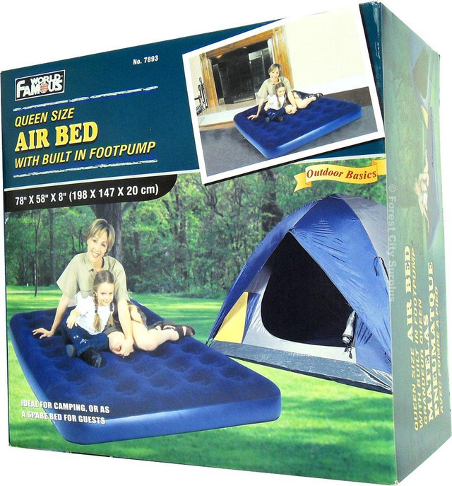 World Famous® Queen Sized Air Mattresses with Built-in Foot Pump in Fishing, Camping & Outdoors - Image 3