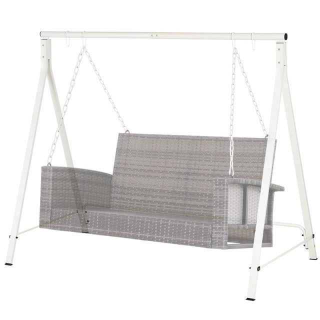 Swing Frame 82.7" L x 45.3" W x 68.1" H White in Patio & Garden Furniture - Image 2