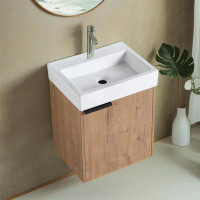 Millwood Pines Danna 19.02'' Single Bathroom Vanity with Ceramic Top