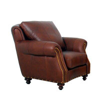 Canora Grey Stillmann 46" Wide Top Grain Leather Club Chair