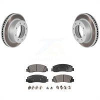 Front Coated Disc Brake Rotor & Semi-Metallic Pad Kit For Ford F-350 Super Duty F-250 4WD KGF-100095