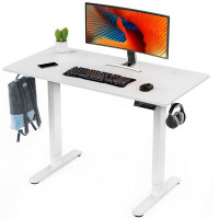 Latitude Run® Electric Standing Desk, 40 X 24In Adjustable Height Electric Stand Up Desk Standing Computer Desk Home Off