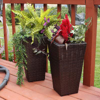 Sol 72 Outdoor™ Saige 2-Piece Polyrattan Pot Planter Set