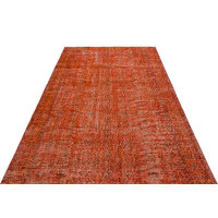 Rug N Carpet Atina Orange Vintage Wool Handmade Area Rug