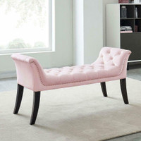 Spring Sale!!  Rich, Sophisticated, button tufted Velvet Bench on promotion