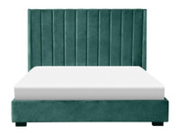 Spring Sale!! Canadian Made Custom Upholstered Channel back Bed with High Headboard