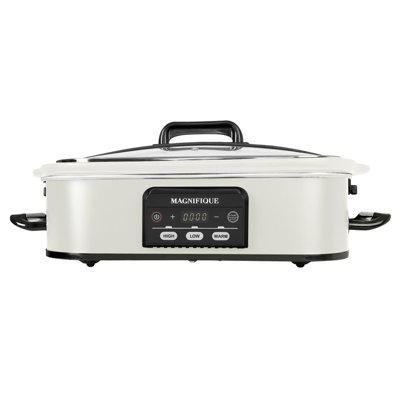HOMECOOKIN HOMECOOKIN 4 Quart Casserole Programmable Slow Cooker with Oven Safe Ceramic Baking Dish in Microwaves & Cookers