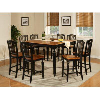Darby Home Co Ashworth 9 - Piece Counter Height Butterfly Leaf Rubberwood Solid Wood Dining Set
