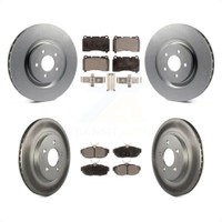 Front Rear Coated Disc Brake Rotors And Ceramic Pads Kit For Ford Mustang KGT-100699