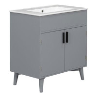 George Oliver Combo Bathroom Vanity Set With Storage Cabinet For Efficient Bathroom Organization