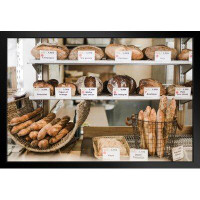 Latitude Run® Loaves Of Bread On Bakery Shelves Photo Art Print Black Wood Framed Poster 20X14