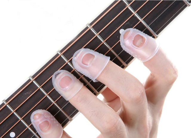 8 pcs Guitar Fingertips Protector Silicone for string Beginners, Fingertip Covers Fingertip Protectors in Guitars - Image 2