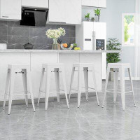 Williston Forge 30 Inch Bar Stools (set Of 4) Glossy Pearl Ash