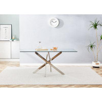 GZMWON Glass Dining Table, Modern Dining Table, Dining Table