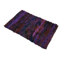 Ebern Designs Handmade Shag PurpleArea Rug