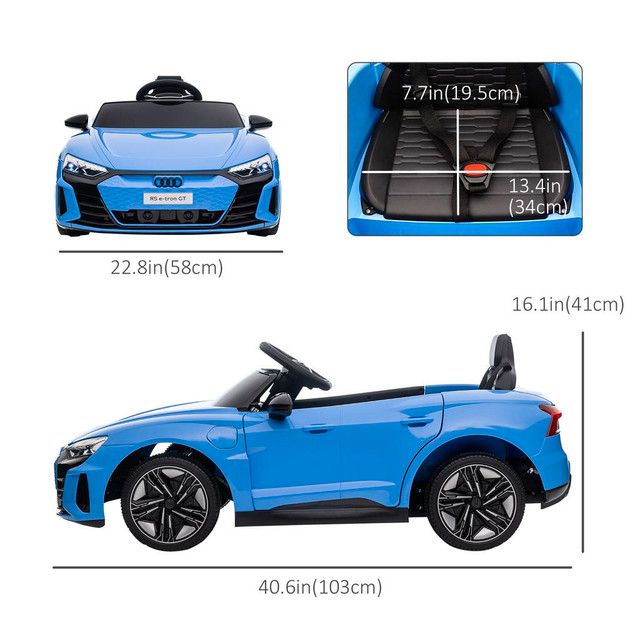 Electric Ride-on Car 40.6" x 22.8" x 16.1" Blue in Other - Image 3