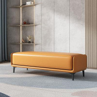 Corrigan Studio Mareka Faux Leather Upholstered Bench
