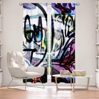East Urban Home Lined Window Curtains 2-panel Set for Window Size by Martin Taylor - Graffiti 5