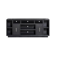 Wade Logan Holmgren 83 inch TV Stand Console for TVs up to 95 inches, No Assembly Required, Black Finish