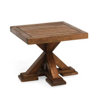 Millwood Pines Aqdal Claremont Wooden Indoor/Outdoor Side Table