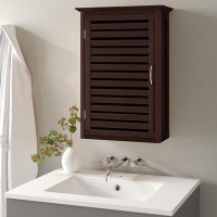 Dotted Line™ Chet 13.5" W x 21" H x 6'' D Solid Wood Wall Mounted Bathroom Cabinet