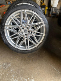 FOUR LIKE NEW 22 INCH VOSSEN HF7 5X112 WITH 265 35 R22 NITTO TIRES 5X112