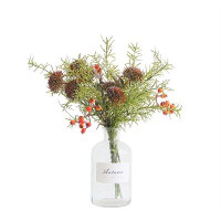 Union Rustic Throne Plants and Greenery Mixed Floral Arrangement in Jar
