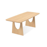 Everly Quinn 70.87" Burlywood Solid Wood  Dining Table